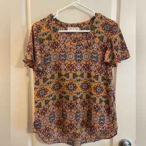 Pink rose flutter sleeve top